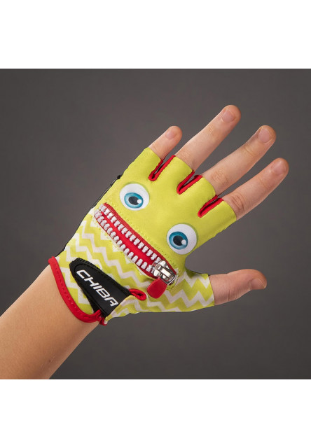 Chiba Detské cyklistické rukavice Cool Kids FACE S