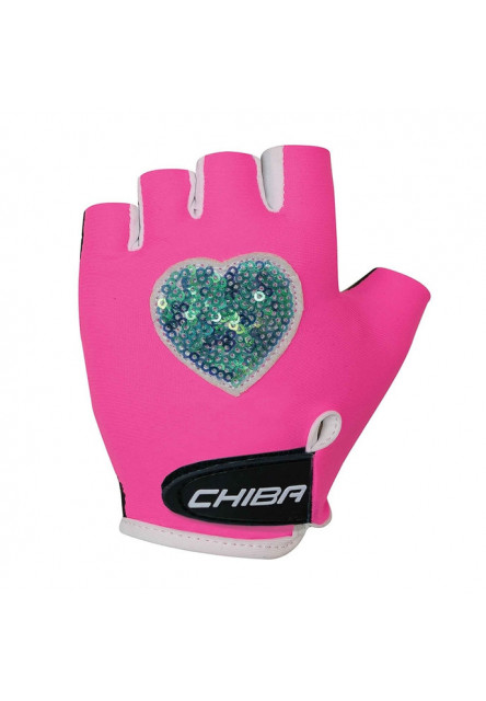 Chiba Detské cyklistické rukavice COOL KIDS HEART XS
