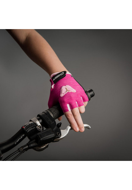 Chiba Detské cyklistické rukavice Cool Kids butterfly L