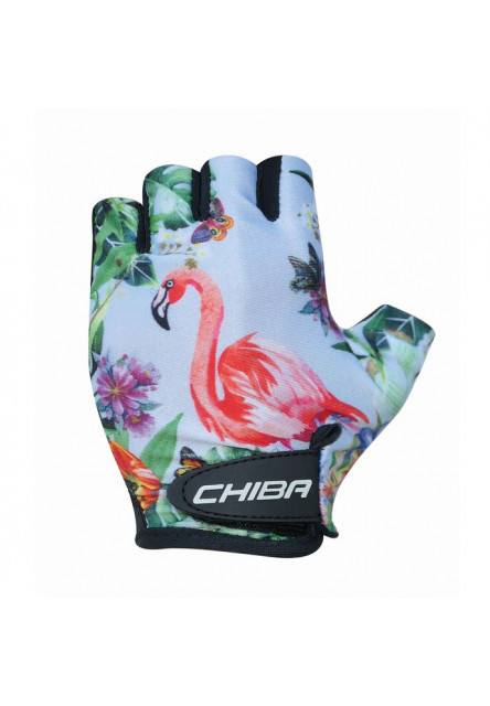 Chiba Detské cyklistické rukavice COOL KIDS Flamingo L