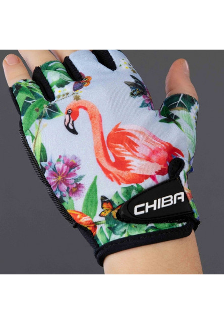 Chiba Detské cyklistické rukavice COOL KIDS Flamingo M