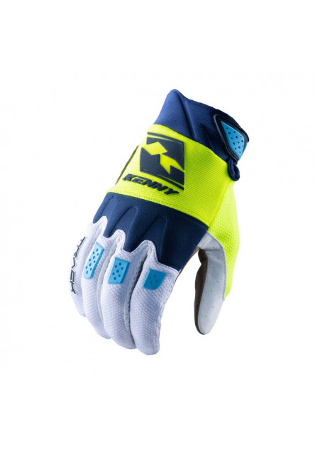KENNY Detské cyklistické rukavice TRACK KID NAVY NEON 4