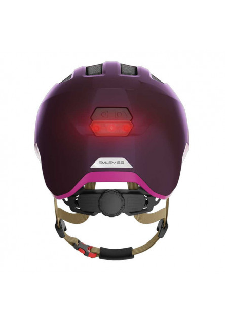 ABUS Detská cyklistická prilba Smiley 3.0 ACE LED royal purple 2026 M