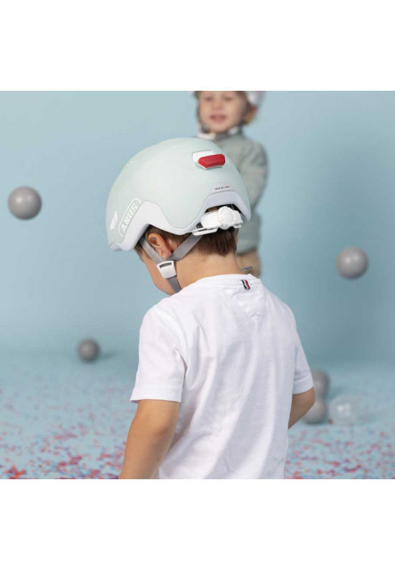 ABUS Detská cyklistická prilba Smiley 3.0 ACE LED royal purple 2026 M