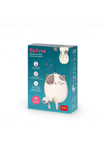 Bezdrôtové slúchadlá Legami Be Free - Wireless Earbuds - Kitty