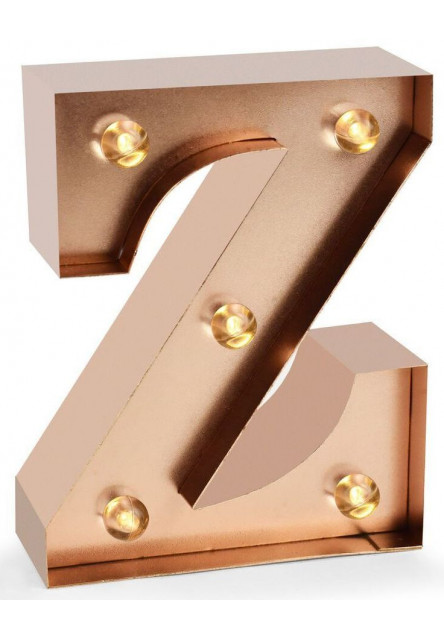 Mini dekoračné svetlo Legami Mini Decorative Light - Z - Gold Rose - Letters