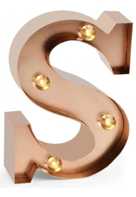 Mini dekoračné svetlo Legami Mini Decorative Light - S - Gold Rose - Letters