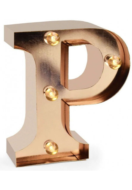 Mini dekoračné svetlo Legami Mini Decorative Light - P - Gold Rose - Letters