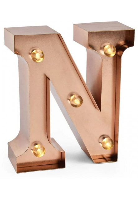 Mini dekoračné svetlo Legami Mini Decorative Light - N - Gold Rose - Letters