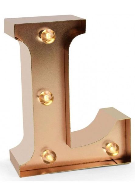 Mini dekoračné svetlo Legami Mini Decorative Light - L - Gold Rose - Letters
