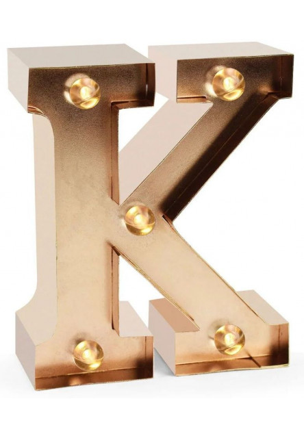 Mini dekoračné svetlo Legami Mini Decorative Light - K - Gold Rose - Letters