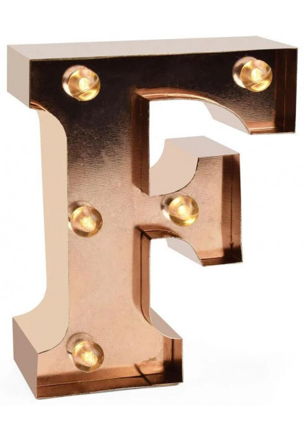 Mini dekoračné svetlo Legami Mini Decorative Light - F - Gold Rose - Letters