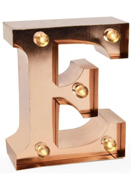 Mini dekoračné svetlo Legami Mini Decorative Light - E - Gold Rose - Letters