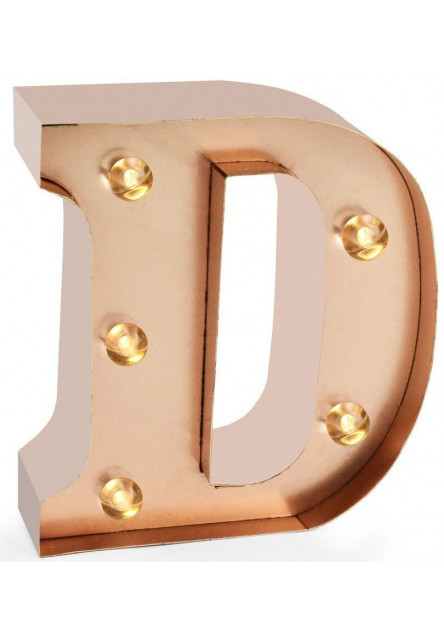 Mini dekoračné svetlo Legami Mini Decorative Light - D - Gold Rose - Letters