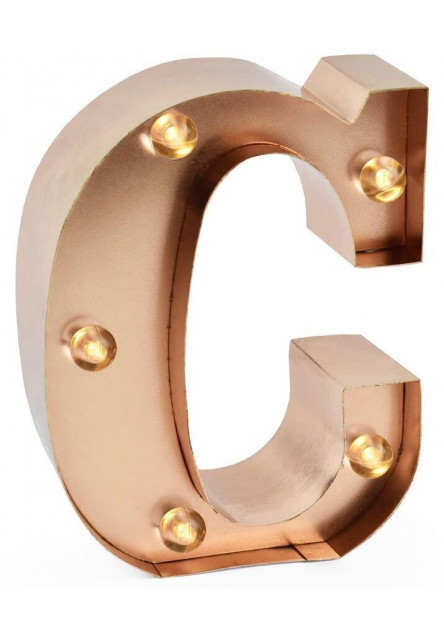 Mini dekoračné svetlo Legami Mini Decorative Light - C - Gold Rose - Letters