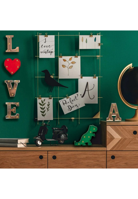 Mini dekoračné svetlo Legami Mini Decorative Light - A - Gold Rose - Letters