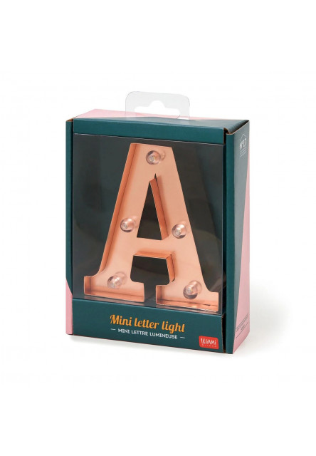 Mini dekoračné svetlo Legami Mini Decorative Light - A - Gold Rose - Letters
