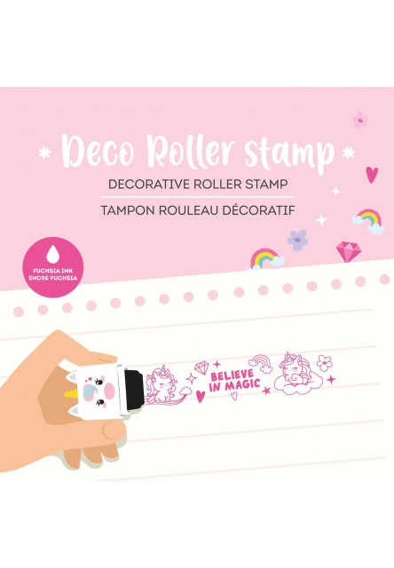 Dekoračná valčeková pečiatka Legami Deco Roller Stamp - Decorative Roller Stamp - Unicorn - Fuchsia Ink