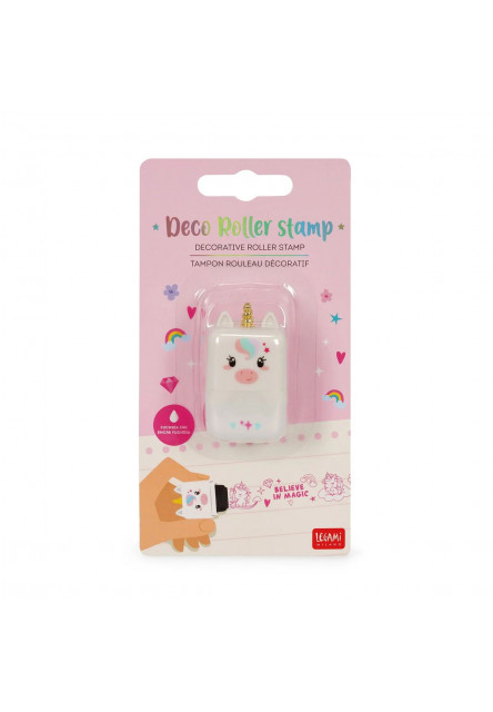 Dekoračná valčeková pečiatka Legami Deco Roller Stamp - Decorative Roller Stamp - Unicorn - Fuchsia Ink