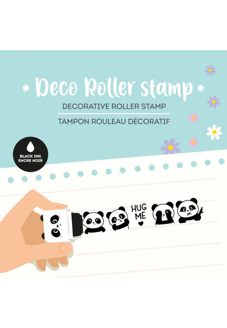 Dekoračná valčeková pečiatka Legami Deco Roller Stamp - Decorative Roller Stamp - Panda - Black Ink