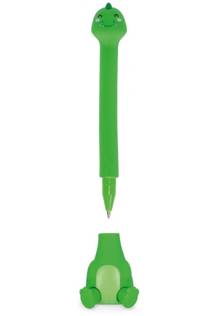 Guľôčkové pero Legami Stand-Ink Ovation - Ballpoint Pen With Base - Dino - 1 mm - Black Ink