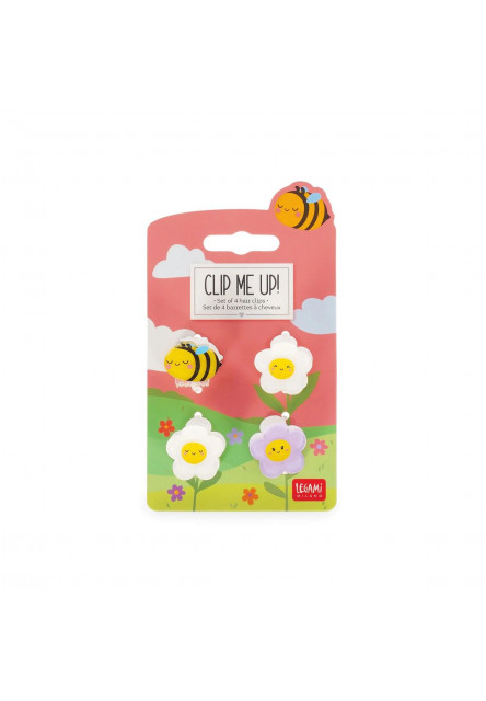 Štipčeky do vlasov Legami Clip Me Up! - Set Of 4 Mini Hair Clips - Bee