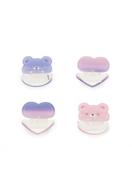 Štipce do vlasov Legami Clip Me Up! - Set Of 4 Mini Hair Clips - Teddy