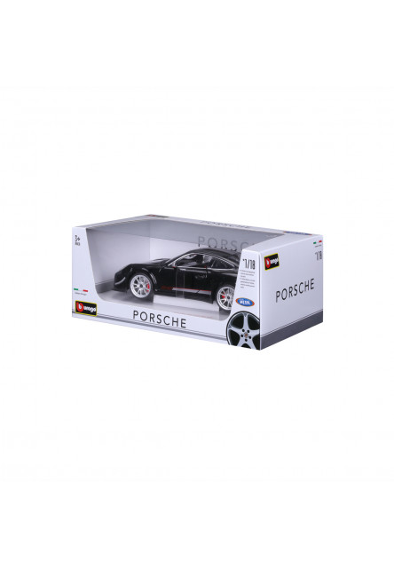 Bburago - Autá HOBBY, Porsche 911 GT3 RS 4.0, čierna, 1:18