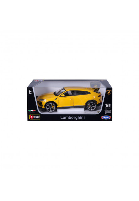 Bburago - Autá HOBBY, Lamborghini Urus, žltá, 1:18