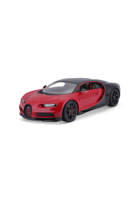 Bburago Plus - Autá HOBBY, Plus - Bugatti Chiron Sport, červeno-čierna, 1:18
