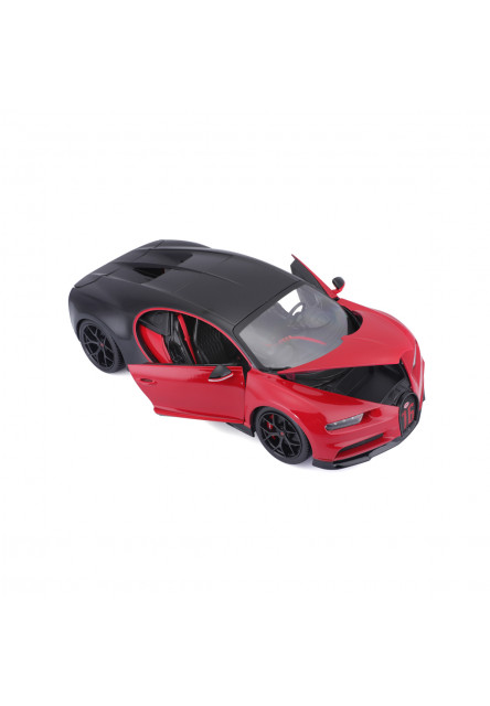 Bburago Plus - Autá HOBBY, Plus - Bugatti Chiron Sport, červeno-čierna, 1:18
