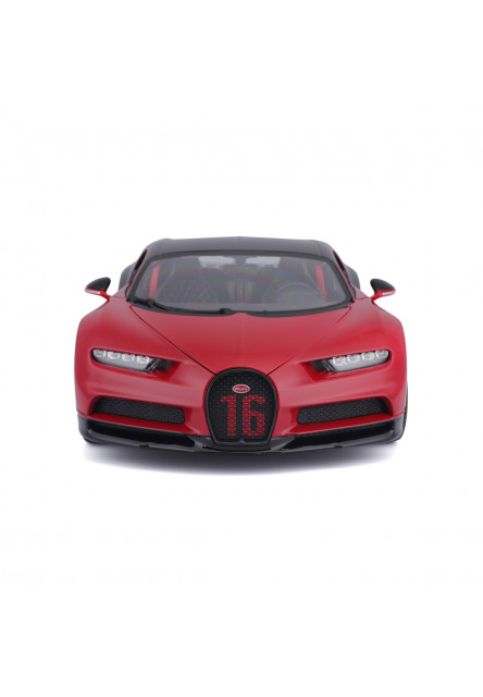 Bburago Plus - Autá HOBBY, Plus - Bugatti Chiron Sport, červeno-čierna, 1:18