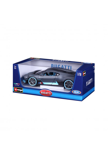 Bburago - Autá HOBBY, Bugatti Divo, tmavo šedá, 1:18