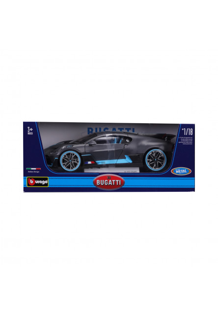 Bburago - Autá HOBBY, Bugatti Divo, tmavo šedá, 1:18