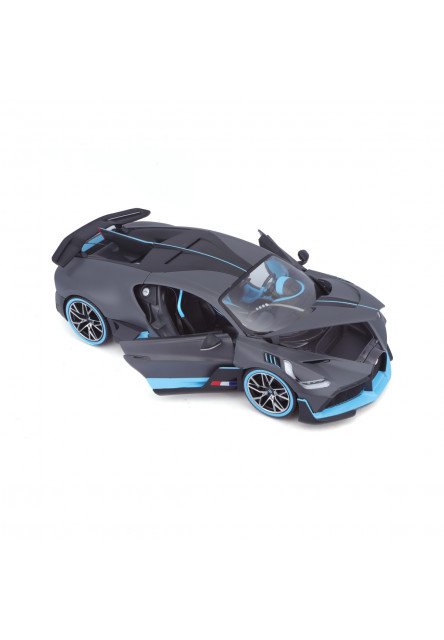 Bburago - Autá HOBBY, Bugatti Divo, tmavo šedá, 1:18