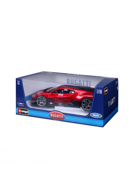Bburago - Autá HOBBY, Bugatti Divo, červená metalíza, 1:18
