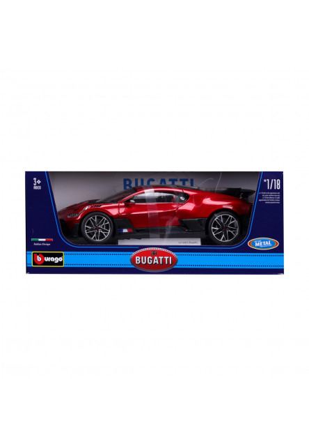 Bburago - Autá HOBBY, Bugatti Divo, červená metalíza, 1:18