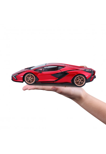 Bburago - Autá HOBBY, Lamborghini Sián FKP 37, červená, 1:18