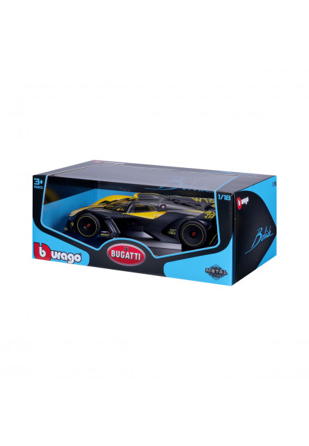 Bburago - Autá HOBBY, Bugatti Bolide, žlto-čierna, 1:18