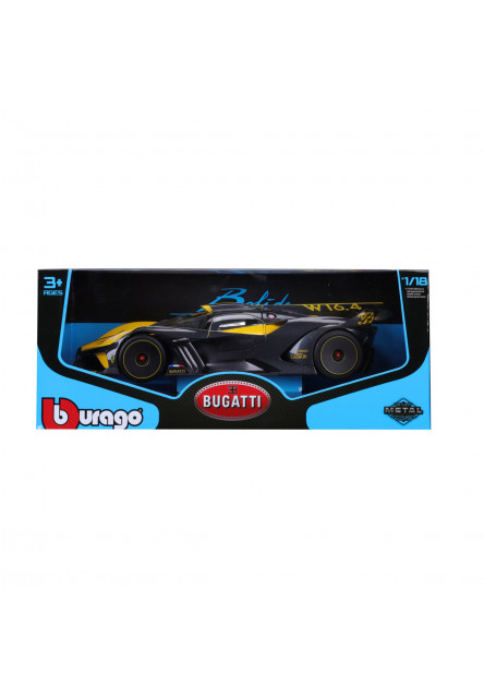 Bburago - Autá HOBBY, Bugatti Bolide, žlto-čierna, 1:18