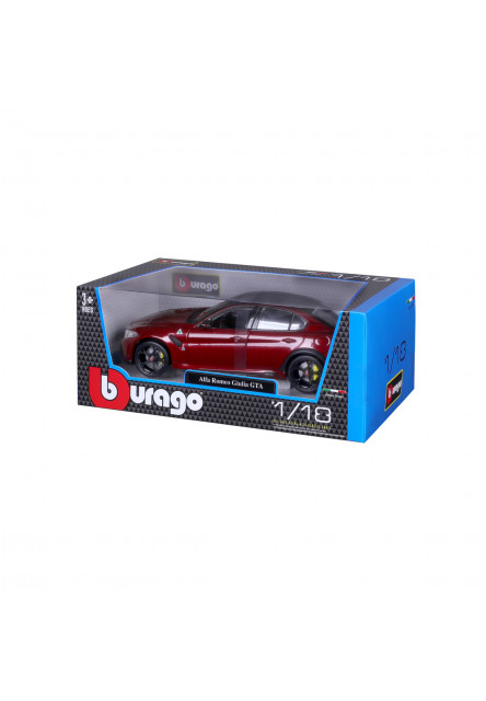 Bburago - Autá HOBBY, Alfa Romeo Giulia GTA, metal červená, 1:18