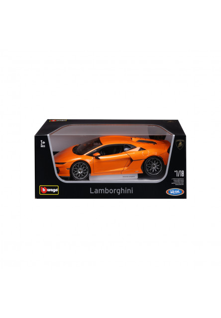 Bburago - Autá HOBBY, Lamborghini Temerario, oranžová, 1:18