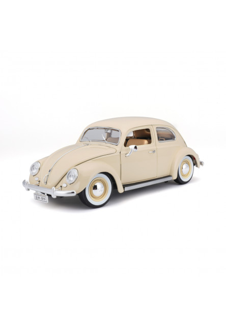Bburago - Autá HOBBY- Volkswagen Käfer Beetle 1955, béžová, 1:18