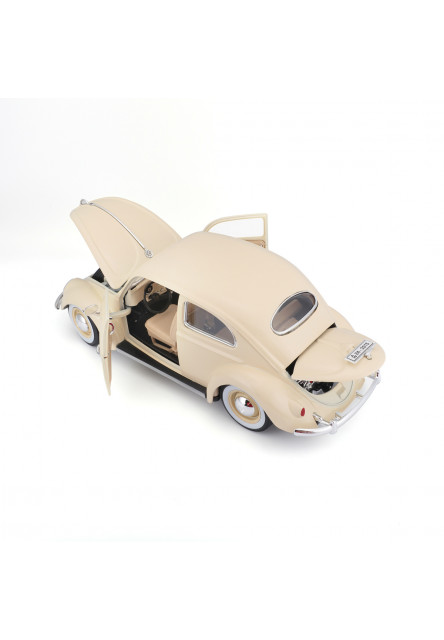 Bburago - Autá HOBBY- Volkswagen Käfer Beetle 1955, béžová, 1:18