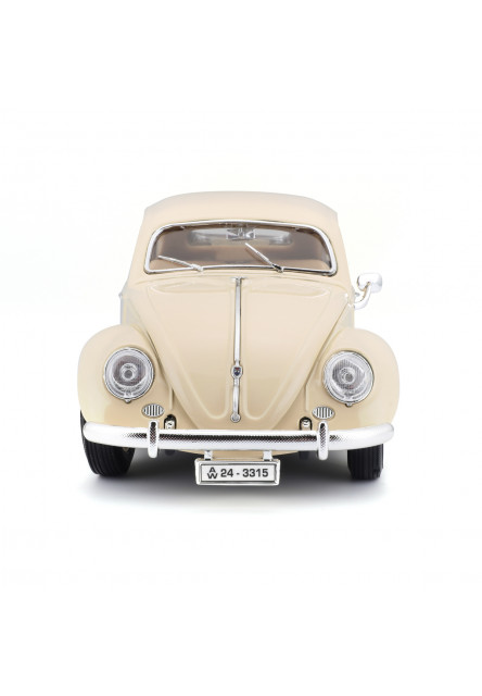 Bburago - Autá HOBBY- Volkswagen Käfer Beetle 1955, béžová, 1:18