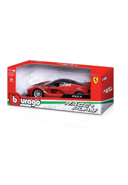 Bburago - RACE+PLAY, Ferrari FXX K, červená, 1:18
