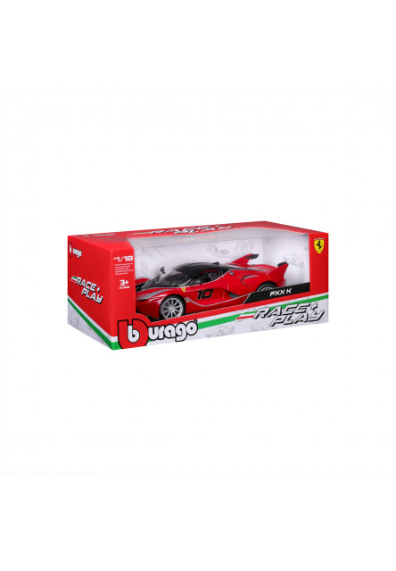 Bburago - RACE+PLAY, Ferrari FXX K, červená, 1:18