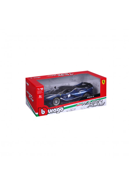 Bburago - RACE + PLAY, FERRARI TOP, FXX-K EVO, modrá, 1:18