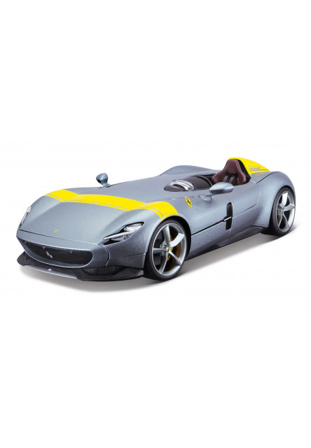 Bburago - RACE+PLAY, Ferrari Monza SP1, strieborná, 1:18