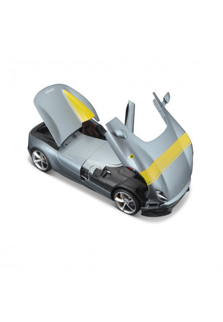 Bburago - RACE+PLAY, Ferrari Monza SP1, strieborná, 1:18